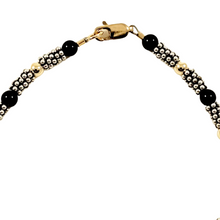Black Onyx Gold & Silver Bracelet