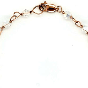 Rose Gold Crystal Chain Necklace