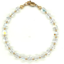 Gold & Silver Faceted Crystal Bracelets