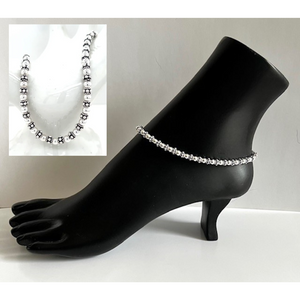 Sterling Silver Textural Ankle Bracelet