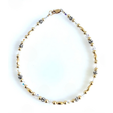 Golden Horizon Anklet – Two-Tone Elegance with a Sparkle