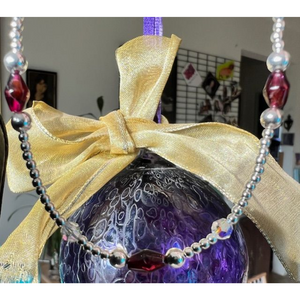 Faceted Garnet Sterling Crystal Anklet