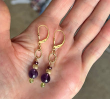 Majestic Lily Earrings 14K Gold Filled Gemstone