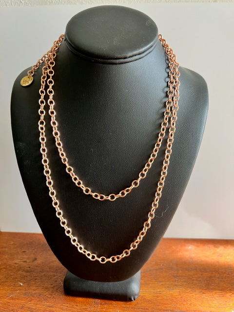 Two strand copper necklace with 3 inch extender.
