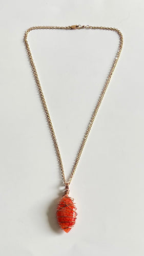 Honeycomb Agate Pendant Necklace