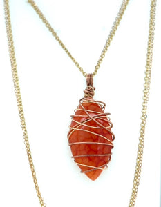 Honeycomb Agate Pendant Necklace