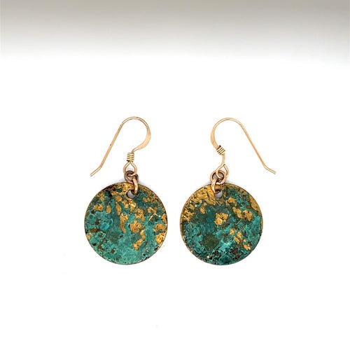 Patina Disc Earrings