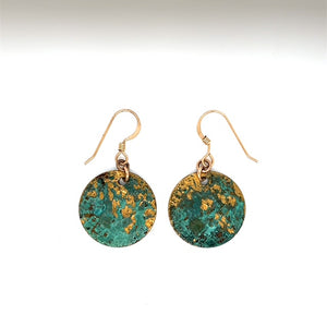 Patina Disc Earrings