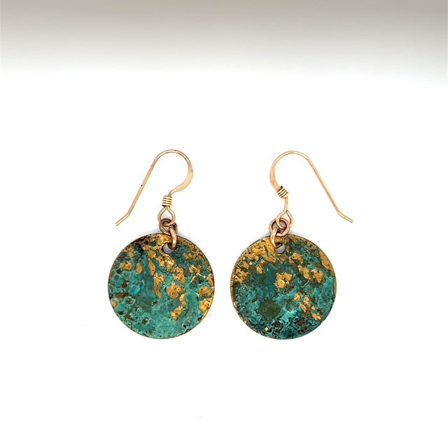 Patina Disc Earrings