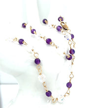 Amethyst Crystal Wire Wrapped Necklace