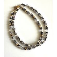 Bali, Sterling & Crystal Moonlit Bracelet- Also Available in Gold Filled