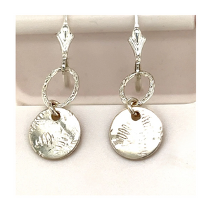 Sterling Silver Round Drop Earrings