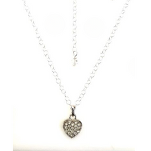 Heart Shaped Cubic Zirconia Pendant With Sterling Silver