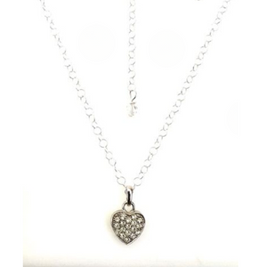 Heart Shaped Cubic Zirconia Pendant With Sterling Silver