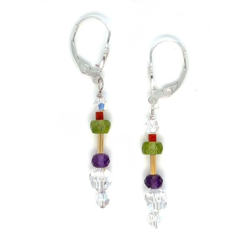 Orchid Meadow Lever Back Earrings