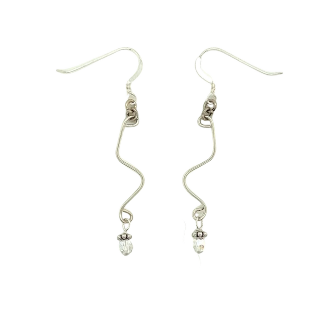 Sterling Silver Squiggle Earrings
