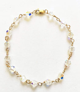 Gold Crystal Link Bracelet