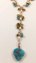 Sleeping Beauty Turquoise Drop Multi-Gemstone Necklace