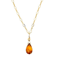 Citrine Necklace With Gold
