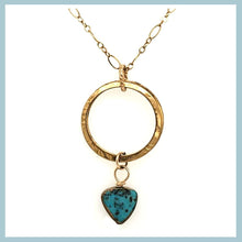 Turquoise Drop Coin Pearl Necklace