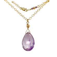 Faceted Pink Amethyst Necklace