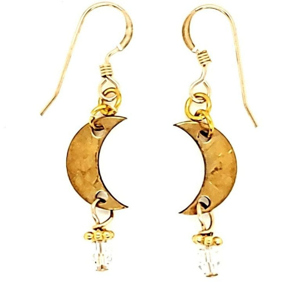 Crescent Moon Earrings In Gold