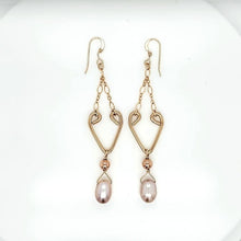 Golden Champagne Drop Pearl Earring