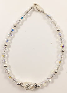 Silver & Sparkly Crystal Bracelet
