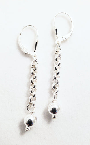 Sterling Silver Chain Earring