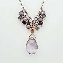 Pink Amethyst & Pearl Necklace