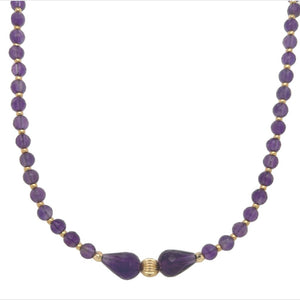 Amethyst & Gold Necklace