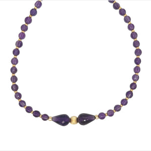 Amethyst & Gold Necklace