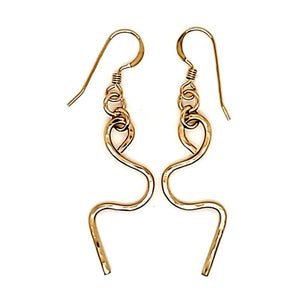Sleek Sexy Gold Curve Earrings