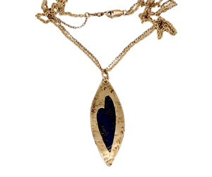 Lapis Lazuli Gold Leaf Necklace