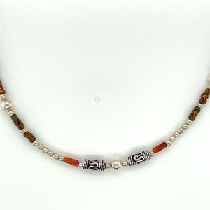 Sterling Bali Coral Necklace
