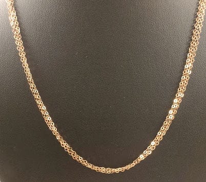 Rose Gold Fill Three Strand Necklace