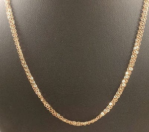 Rose Gold Fill Three Strand Necklace