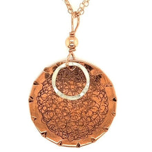 Copper Engraved Necklace