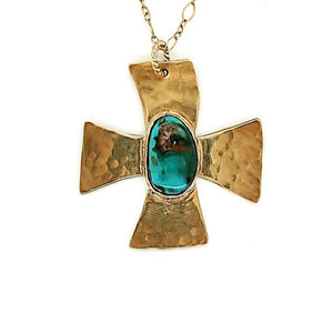 Royston Turquoise Cross Necklace