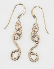 S Curve Gold French Wire Earring