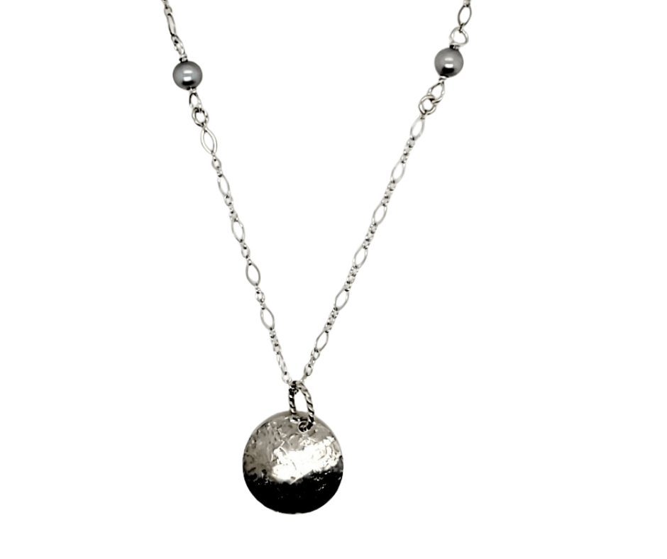 Sterling Silver Dome Necklace