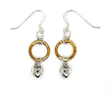 Brass Heart Earrings