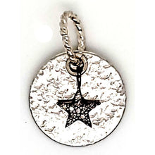Sterling Silver Charm With Pave Diamonds
